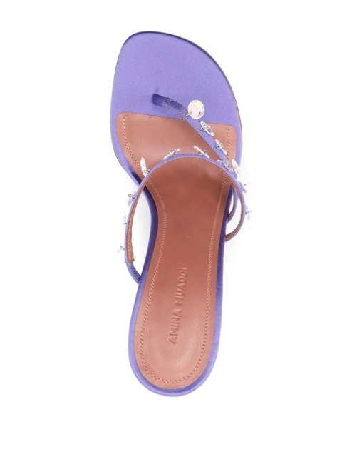 Amina Muaddi Tina 105 mm crystal sandals - Purple - zdjęcie produktu nr 2