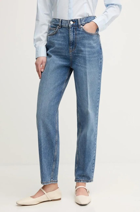 Sisley jeansy damskie medium waist 4MCPLE048 - zdjęcie produktu nr 1