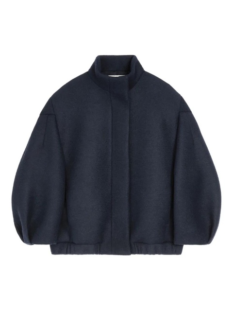 DRIES VAN NOTEN balloon-sleeve high-neck jacket - Blue - zdjęcie produktu nr 1