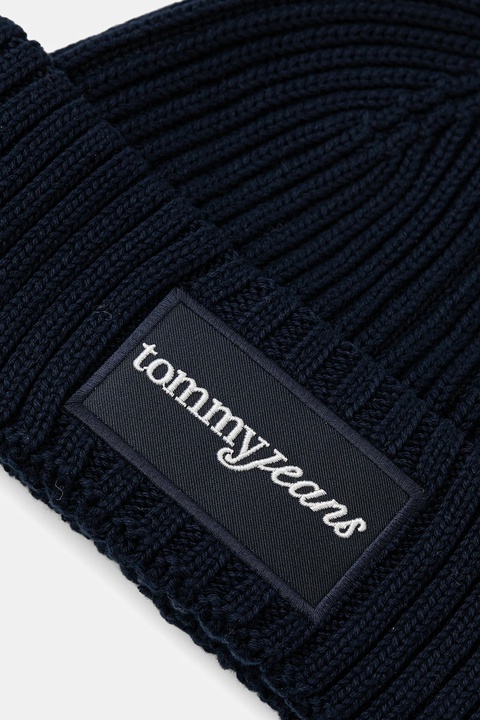 Tommy Jeans czapka bawełniana kolor granatowy AW0AW17909 - zdjęcie produktu nr 2