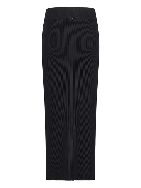 Sportmax ribbed zip-front maxi skirt - Black - zdjęcie produktu nr 1