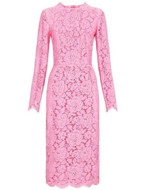 Dolce & Gabbana cordonetto-lace sheath dress - Pink - zdjęcie produktu nr 1