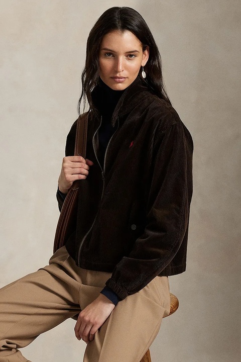 Polo Ralph Lauren kurtka bawełniana kolor brązowy przejściowa 211941067 - zdjęcie produktu nr 1