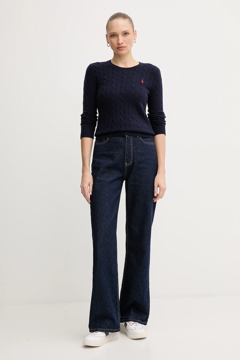 Polo Ralph Lauren sweter damski kolor granatowy lekki 211971865 - zdjęcie produktu nr 2