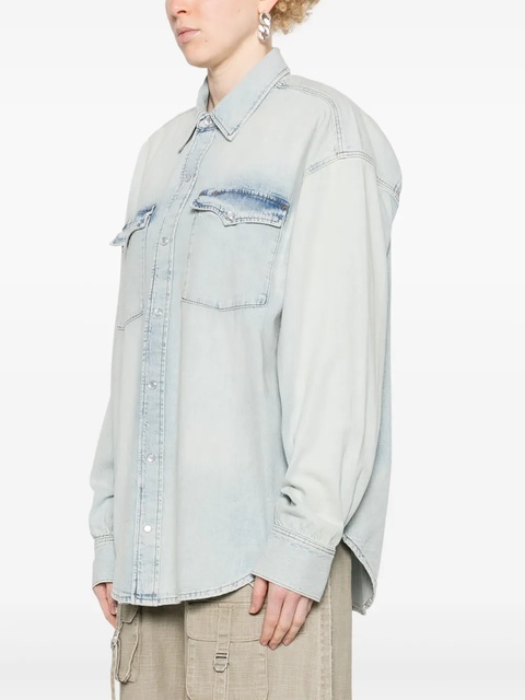 RE/DONE long-sleeve denim shirt - Blue - zdjęcie produktu nr 2