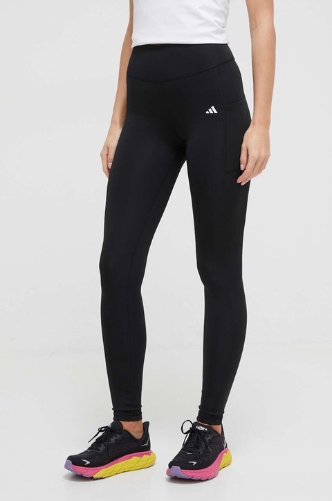 adidas Performance legginsy treningowe Optime kolor czarny gładkie IQ2688 - zdjęcie produktu nr 1