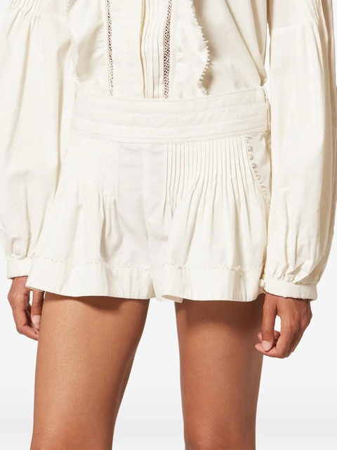 ISABEL MARANT Cybila lace pleated shorts - Neutrals - zdjęcie produktu nr 2