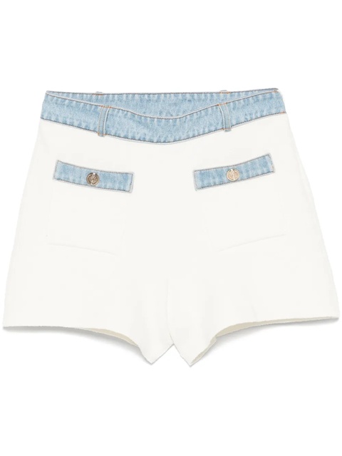 Maje denim-trim shorts - White - zdjęcie produktu nr 1