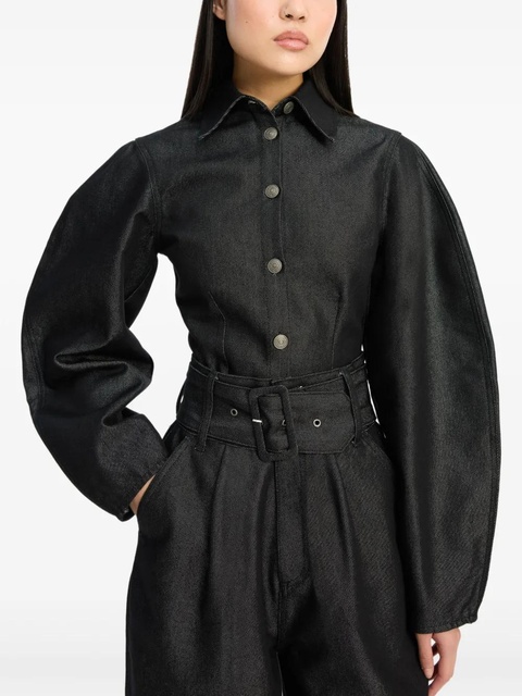 ROTATE BIRGER CHRISTENSEN puff-sleeve shirt - Black - zdjęcie produktu nr 1