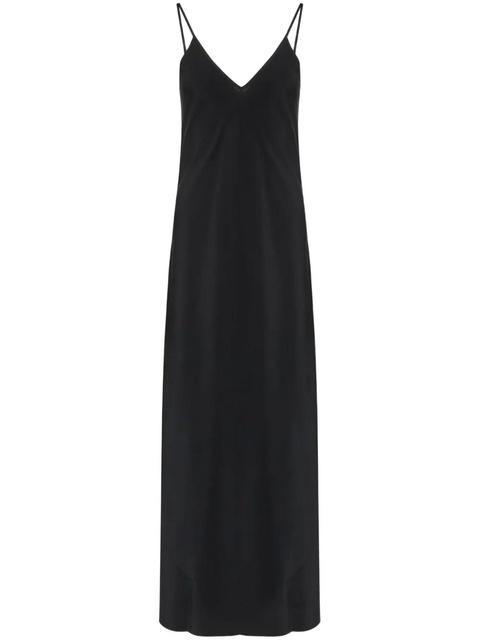 MM6 Maison Margiela silk maxi dress - Black - zdjęcie produktu nr 1