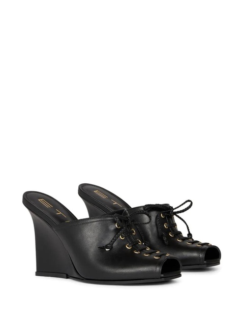 ETRO lace-up leather mules - Black - zdjęcie produktu nr 2