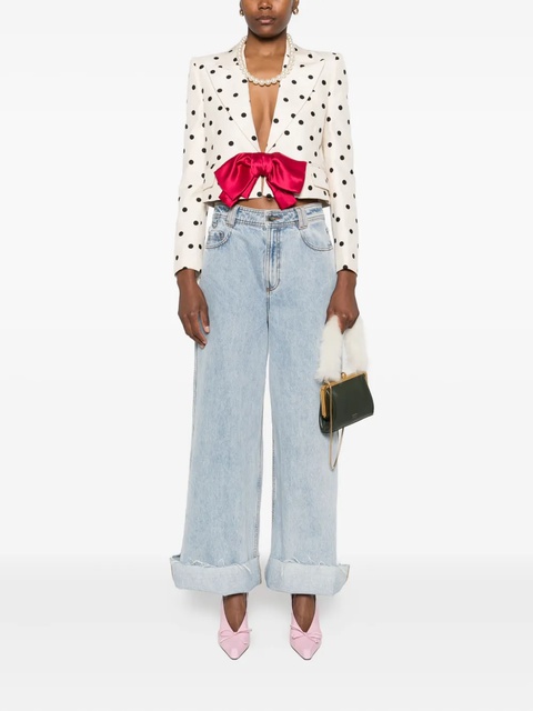 Valentino Garavani polka-dot bow-detail jacket - Neutrals - zdjęcie produktu nr 2