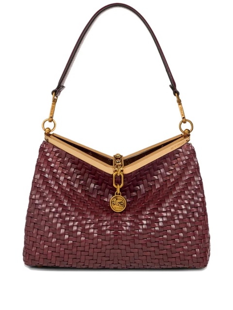 ETRO Vela woven leather shoulder bag - Red - zdjęcie produktu nr 1