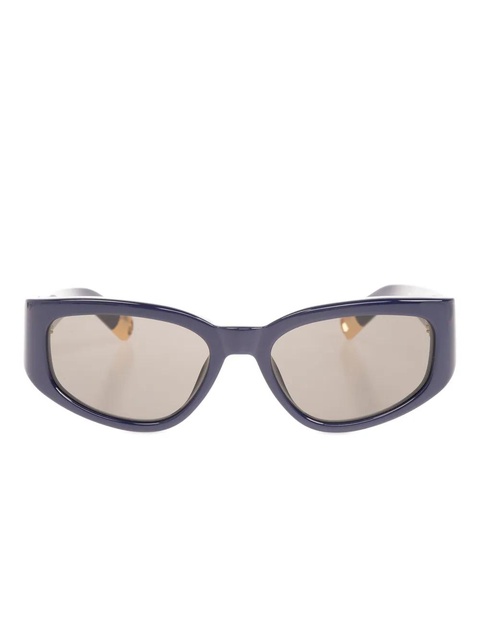 Jacquemus logo-print sunglasses - Blue - zdjęcie produktu nr 1