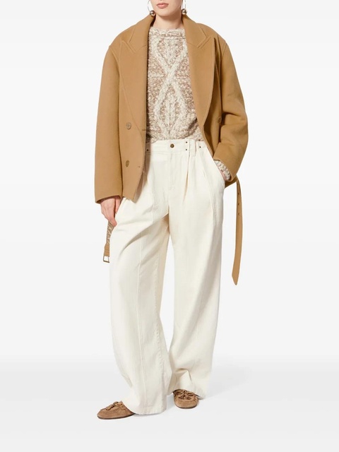 ISABEL MARANT Warna belted double-breasted coat - Neutrals - zdjęcie produktu nr 2