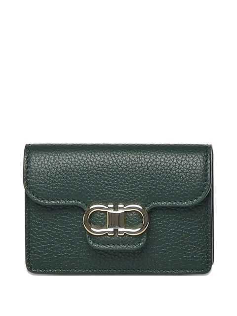 Ferragamo Gancini-buckle leather wallet - Green - zdjęcie produktu nr 1
