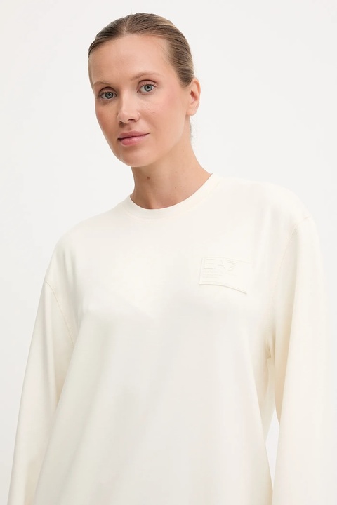 EA7 Emporio Armani bluza damska kolor beżowy z aplikacją AF13790.7X000129 - zdjęcie produktu nr 2