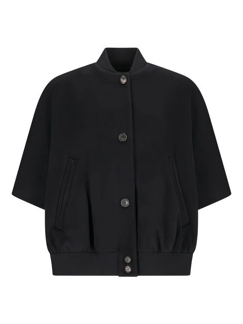 Max Mara short-sleeve cashmere cape - Black - zdjęcie produktu nr 1