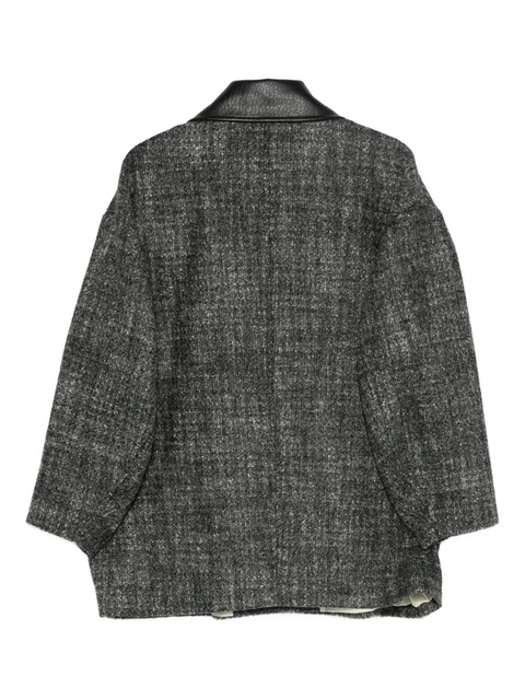 Alysi contrast-collar coat - Grey - zdjęcie produktu nr 2