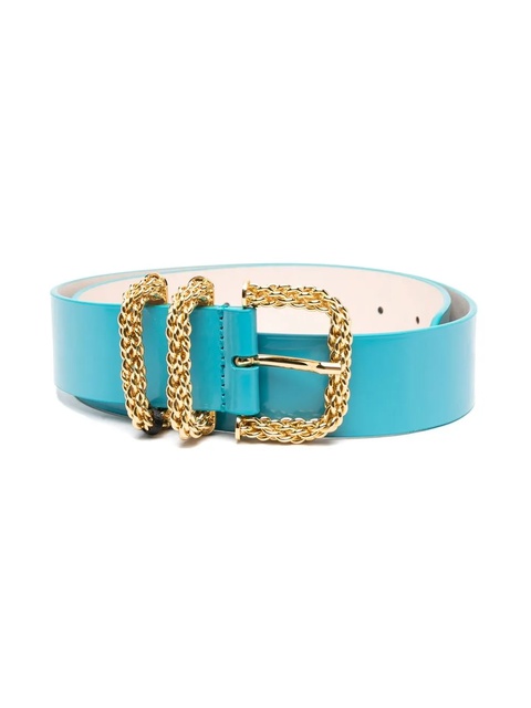 BY FAR Katina leather buckle belt - Blue - zdjęcie produktu nr 1