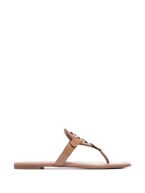 Tory Burch Miller laser-cut logo sandals - Brown - zdjęcie produktu nr 1