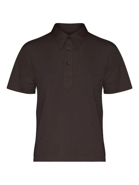 Maison Margiela three-button polo top - Brown - zdjęcie produktu nr 1
