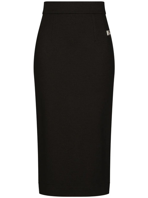 Dolce & Gabbana Milano-rib midi skirt - Black - zdjęcie produktu nr 1