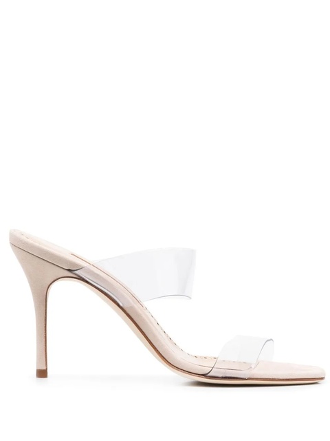 Manolo Blahnik Scolto 90mm slip-on sandals - Neutrals - zdjęcie produktu nr 1