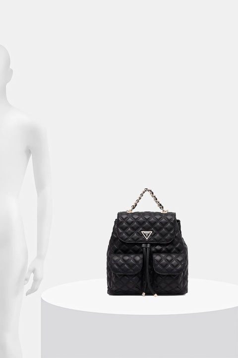 Guess plecak GIULLY damski kolor czarny mały gładki HWQG96 73330 - zdjęcie produktu nr 2
