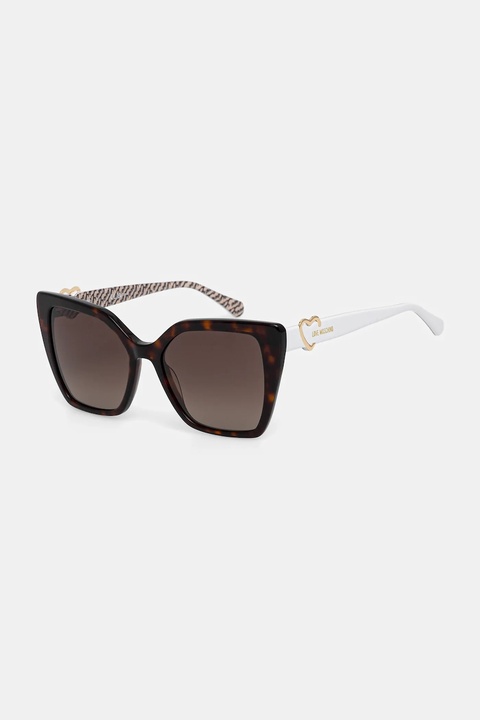 Love Moschino okulary przeciwsłoneczne damskie kolor brązowy - zdjęcie produktu nr 1