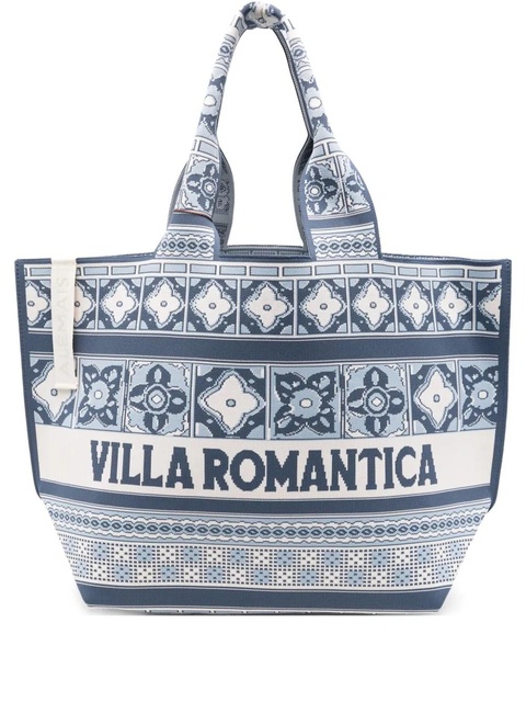 ALEMAIS Villa Romantica patterned tote bag - Blue - zdjęcie produktu nr 1