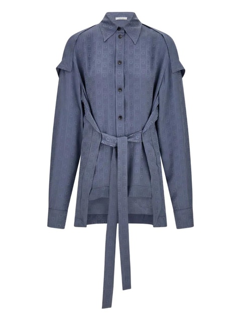 Ferragamo Ferragamo monogram shirt - Blue - zdjęcie produktu nr 1