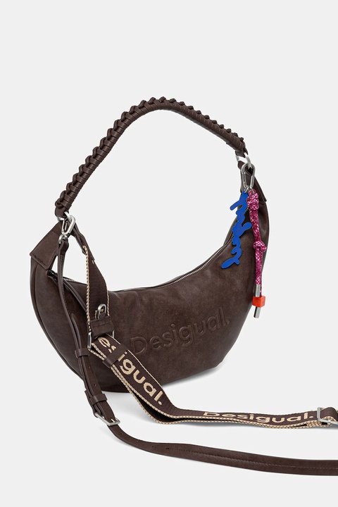 Desigual torebka HALF LOGO ZANTE C kolor brązowy 25WAXPAX - zdjęcie produktu nr 2