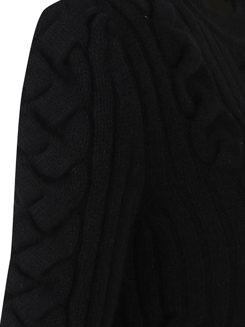 Alexander McQueen cable-knit open-work dress - Black - zdjęcie produktu nr 1
