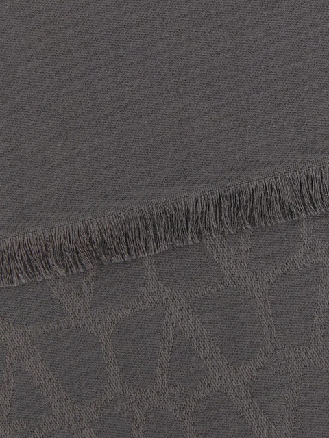 Valentino Garavani jacquard fringed scarf - Grey - zdjęcie produktu nr 2