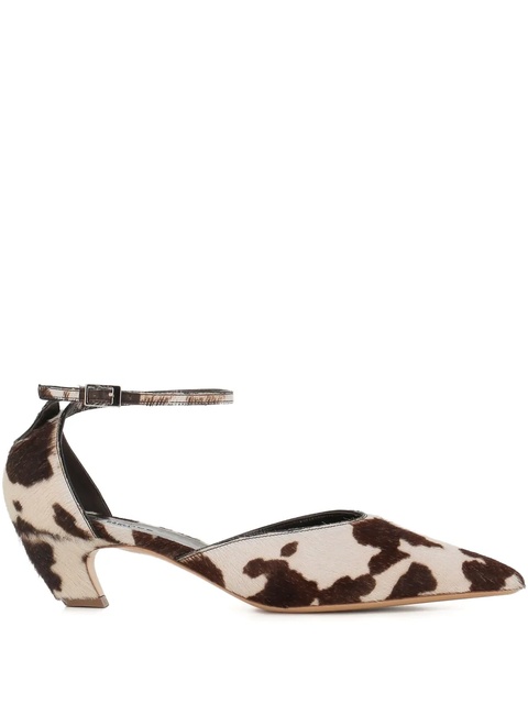 Le Monde Beryl pointed-toe ankle-strap pumps - Neutrals - zdjęcie produktu nr 1