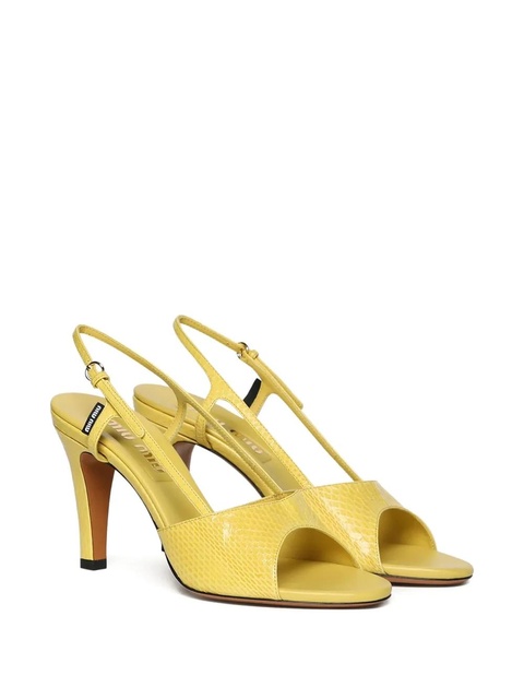 Miu Miu slingback heeled sandals - Yellow - zdjęcie produktu nr 1