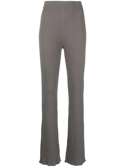 Nanushka ribbed-knit flared trousers - Grey - zdjęcie produktu nr 1