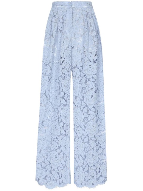 Dolce & Gabbana DNA lace wide-leg trousers - Blue - zdjęcie produktu nr 1