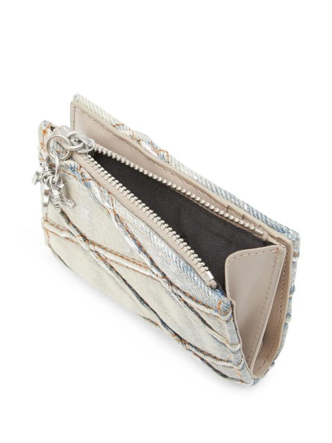 Diesel Charm D- Bi-Fold Zip II denim wallet - Silver - zdjęcie produktu nr 2