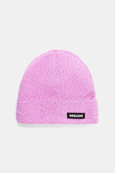 MSGM czapka z domieszką wełny kolor różowy 3941MDL12.257751 - zdjęcie produktu nr 1