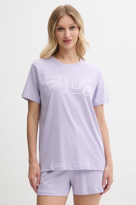 Fila piżama bawełniana kolor fioletowy bawełniana FPS4177 - zdjęcie produktu nr 1