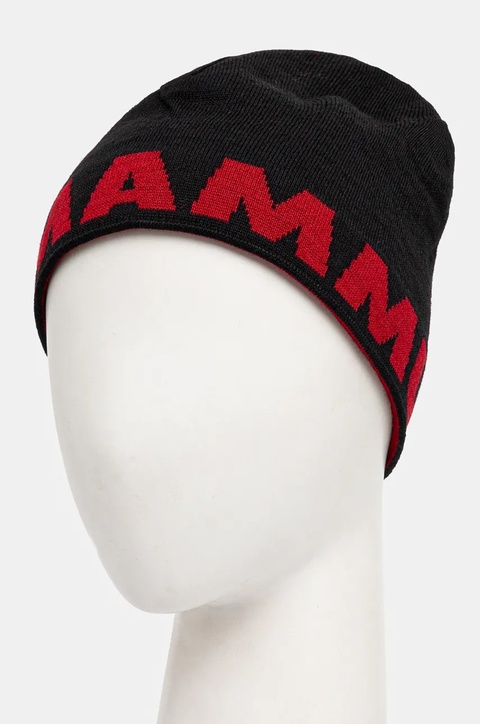Mammut czapka dwustronna kolor czarny wełniana 1191.04891 - zdjęcie produktu nr 1