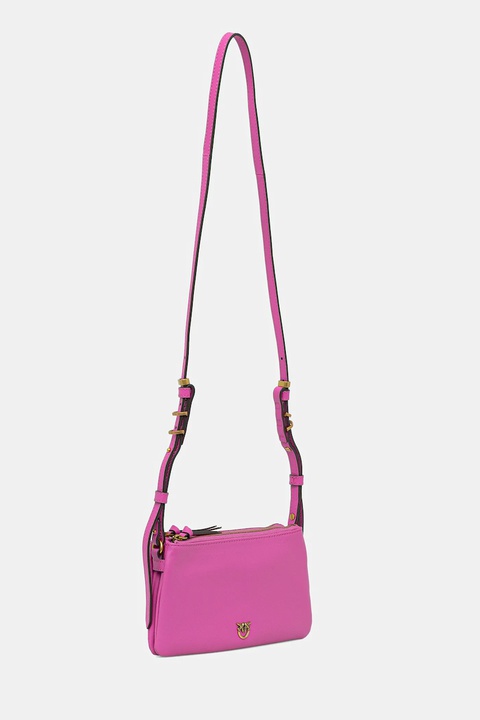Pinko torebka skórzana kolor różowy 105359 A0QO - zdjęcie produktu nr 2