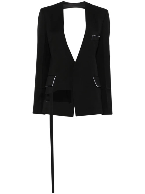 Victoria Beckham Shrunken Collarless jacket - Black - zdjęcie produktu nr 1