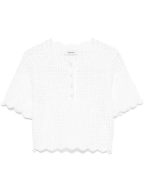 SANDRO faux-pearl top - White - zdjęcie produktu nr 1