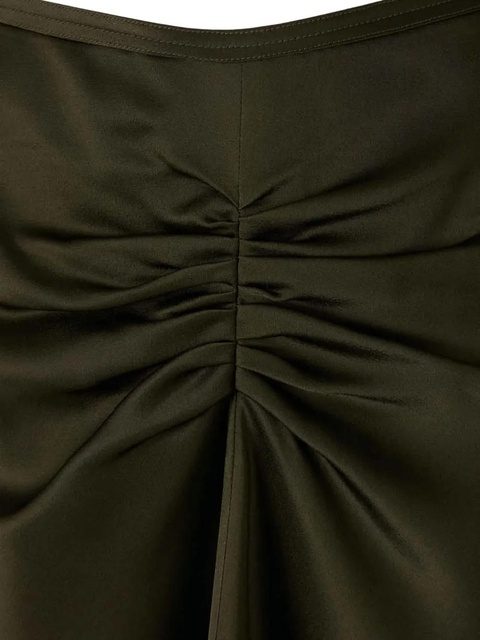 Victoria Beckham pleated wool midi skirt - Green - zdjęcie produktu nr 2