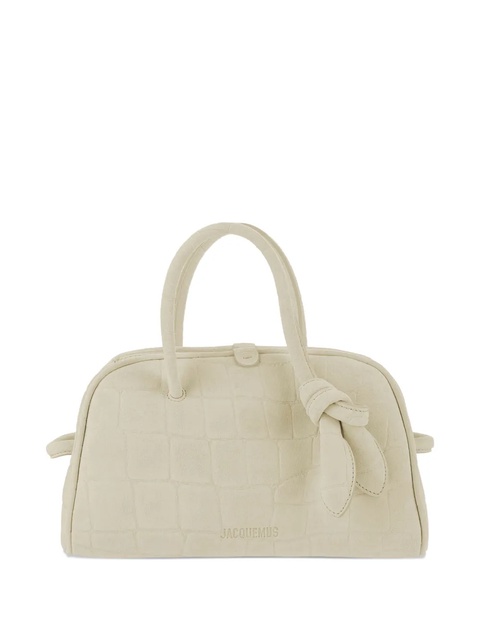 Jacquemus The Small Turismo crocodile-effect knotted shoulder bag - Neutrals - zdjęcie produktu nr 1