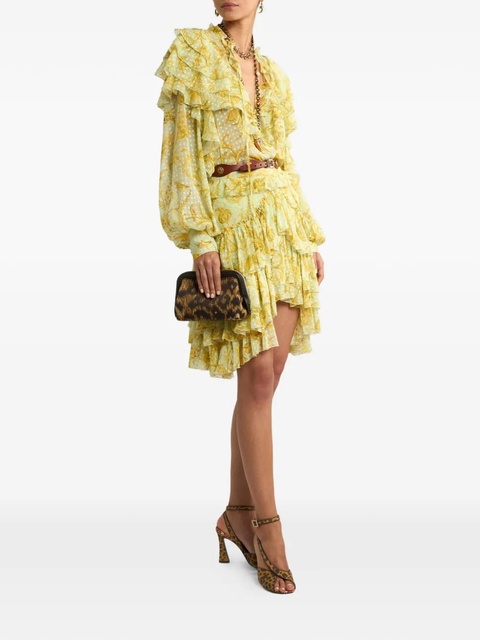 ETRO dotted floral-motif mini skirt - Yellow - zdjęcie produktu nr 2