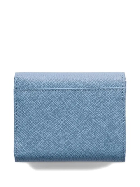 Prada small triangle-logo leather wallet - Blue - zdjęcie produktu nr 2